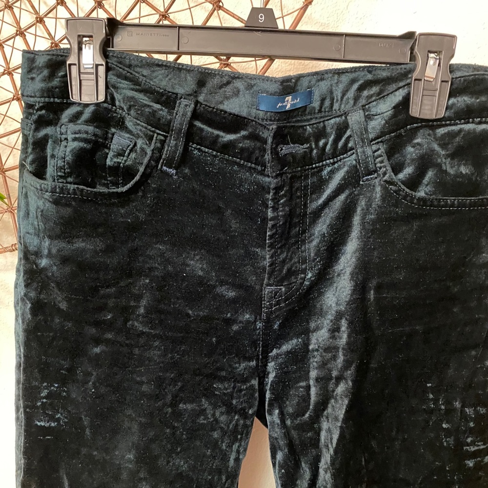 VELVET PANTS DARK GREEN 7 for ALL MANKIND
